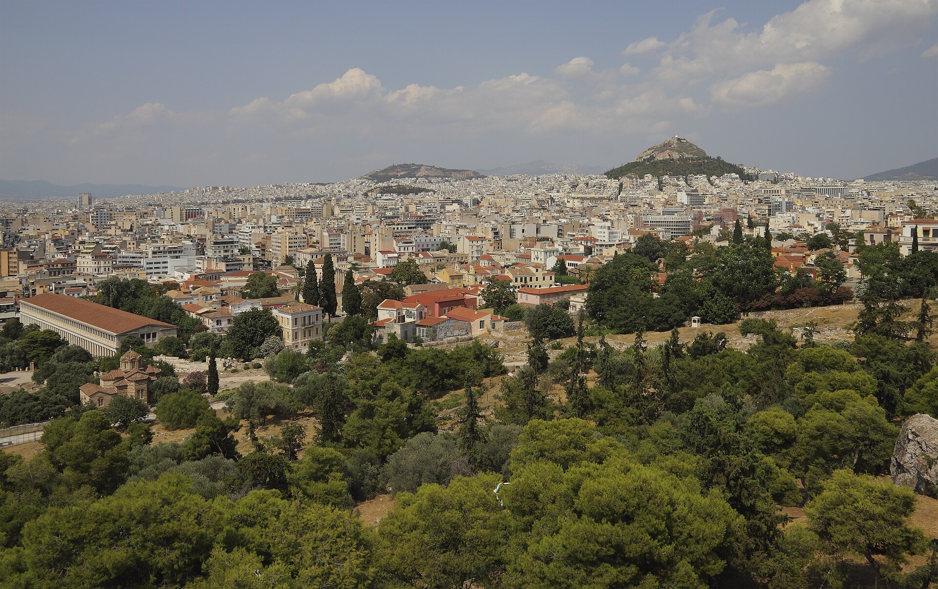 Akropolis’ten Atina semtleri manzarası – Atina semtleri haritası